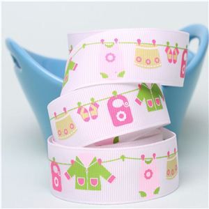 Baby Ribbon - Washing Line Pink